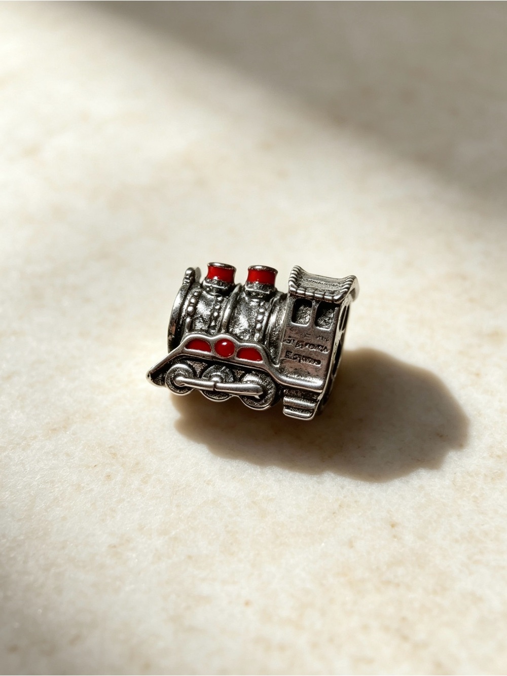 Harry Potter Hogwarts Express Train Charm Red Enamel Silver Tone
